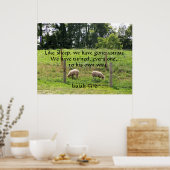 Poster Moutons dans le pâturage avec écriture Imprimer (Cuisine)