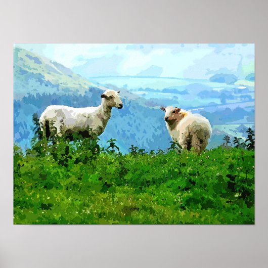 POSTER MOUTONS DE MONTAGNE (Devant)