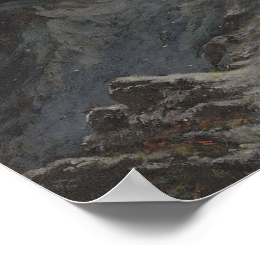 Poster Moutons des Rocheuses par Albert Bierstadt (Coin)