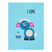 Poster Moutons et lait (Devant)