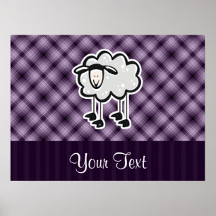 Poster Moutons pourpres