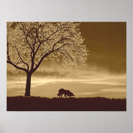 Poster "Moutons sur l'Horizon 3"~Poster Collie frontalier (Devant)