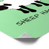Poster Moutons Whimsical "Sheep Happes" Imprimer (Coin)