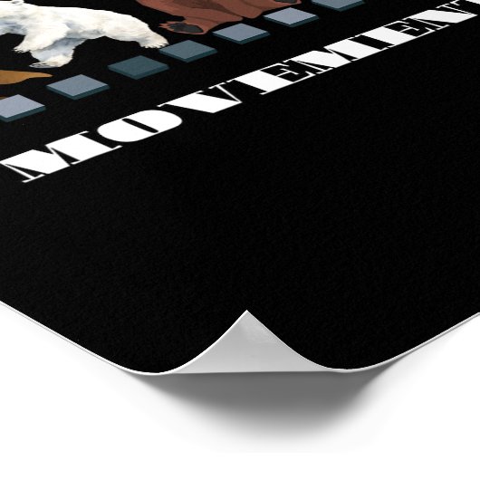 Poster Mouvement 4b Four Bear Feminist Women Empower Grap (Coin)