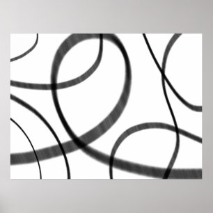 Poster Mouvement en noir et blanc