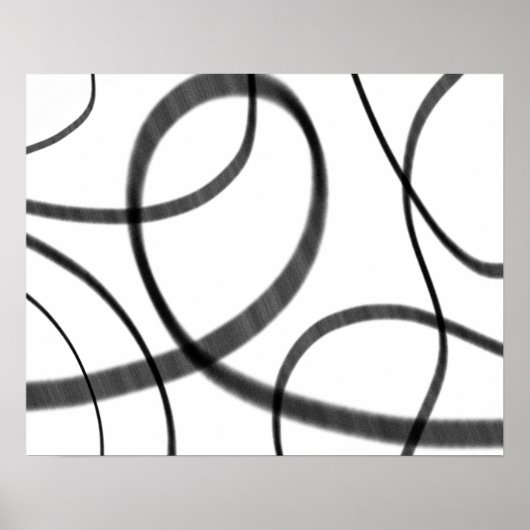 Poster Mouvement en noir et blanc (Devant)