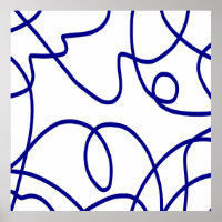 Mouvement : Line Art en bleu et blanc