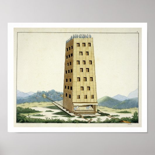Poster Moveable Tower designed after Caesar's Tower at N (Devant)