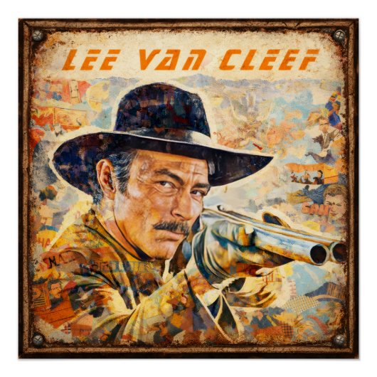 Poster Movie Actor Lee Van Cleef  (Devant)