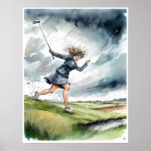 Poster Moving Day In Scotland - Golf Art Print (Devant)