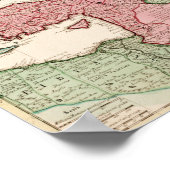 Poster Moyen-OrientCarte panoramiqueMoyen-Orient (Coin)