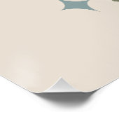 Poster Moyen Siècle Âge Atomique 7 Jaune, Vert, Tan (Coin)