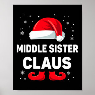 Poster Moyenne Soeur Claus Noël Matching Family Grou