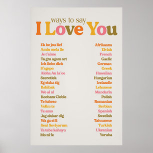 Poster MOYENS DE DIRE I Love You