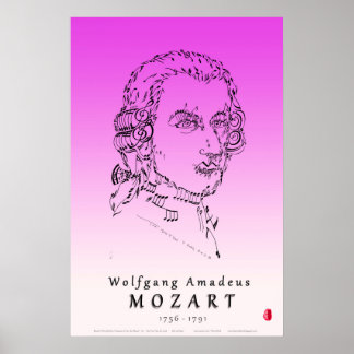 Poster Mozart : Face à la musique