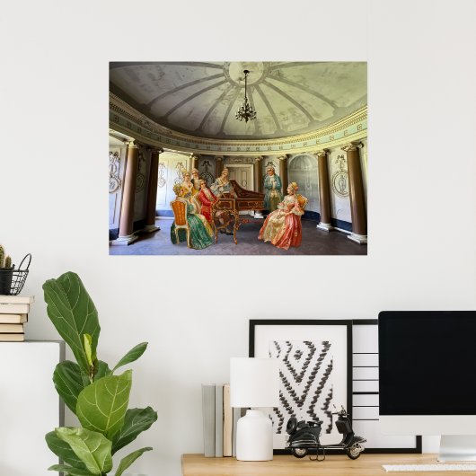 Poster Mozart Jeu de clavecin (Bureau à domicile)