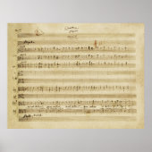 Poster Mozart Mariage de Figaro Manuscript Imprimer (Devant)