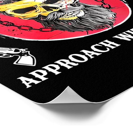 Poster Mpy Old Approach With Caution Beard Skull Barber (Coin)