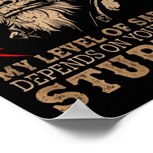 Poster Mpy Old Man - My Level Of Sarcasm Funny Monkey (on (Coin)