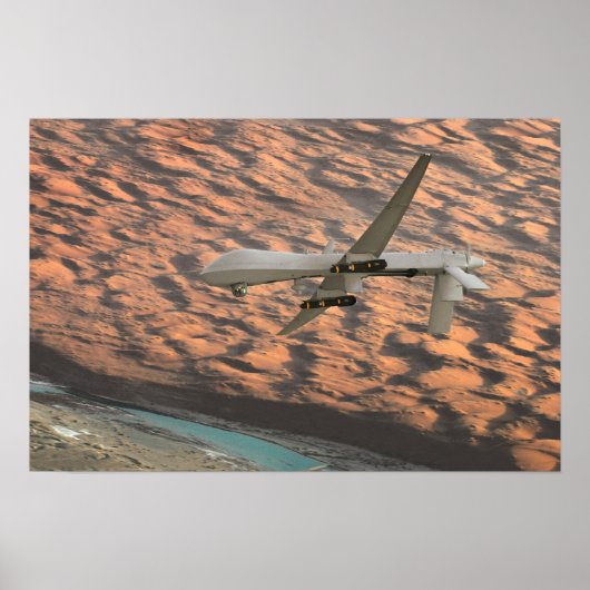 Poster MQ-1 Drone d'avion sans pilote Predator (Devant)