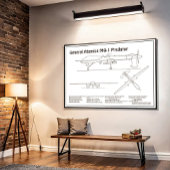 Poster MQ-1 Predator UAV- Plan d'avion BD
