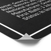 Poster MQ-1 Predator UAV - Plan directeur de l'avion PD (Coin)