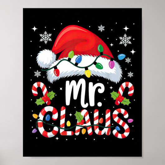 Poster Mr And Mrs Claus Couples Matching Christmas  (Devant)