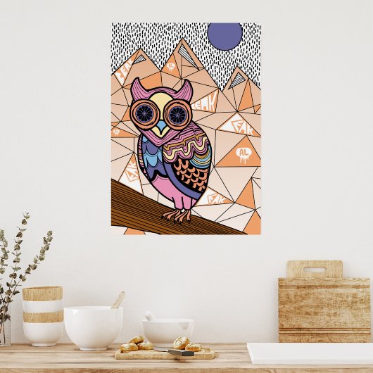 Poster Mr. Owl Art Print (Cuisine)