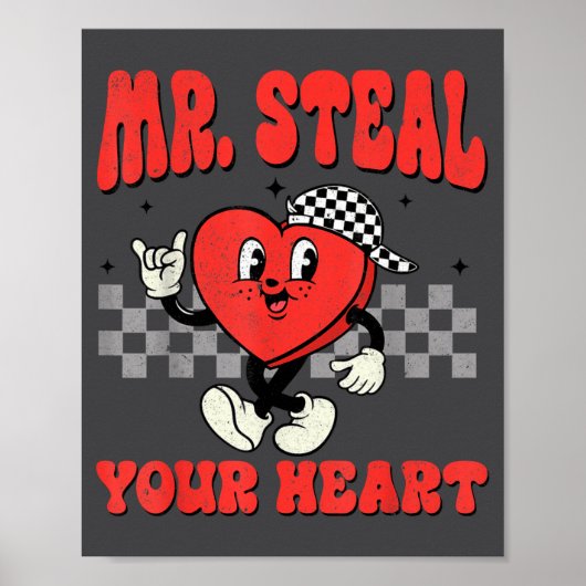 Poster Mr Steal Your Heart For Boys Toddlers Valentine's  (Devant)