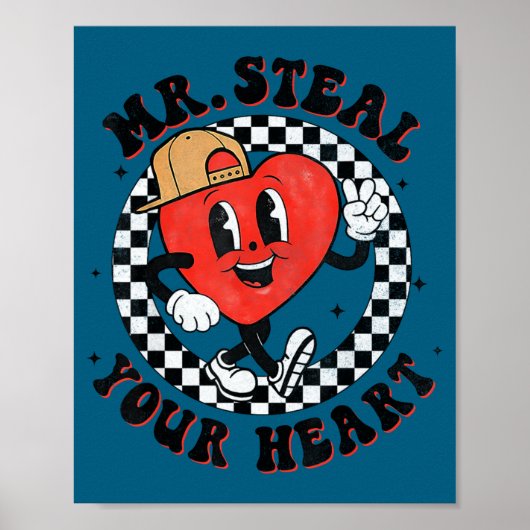 Poster Mr Steal Your Heart For Boys Toddlers Valentine's  (Devant)