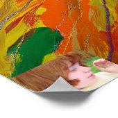 Poster "Mr Sun" de Candy Waters Artiste de l'autisme (Coin)