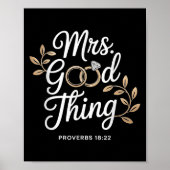 Poster Mrs Good Thing Christian Proverbs Christian Couple (Devant)