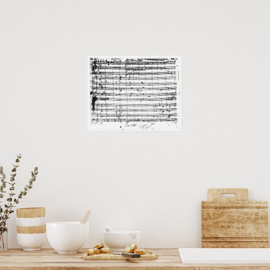 Poster Ms.1548 Ouverture de l'opéra "Don Giovanni" (Cuisine)