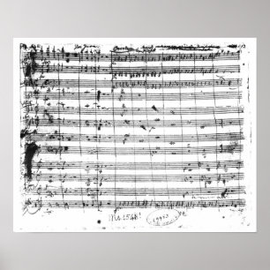 Poster Ms.1548 Ouverture de l'opéra "Don Giovanni"