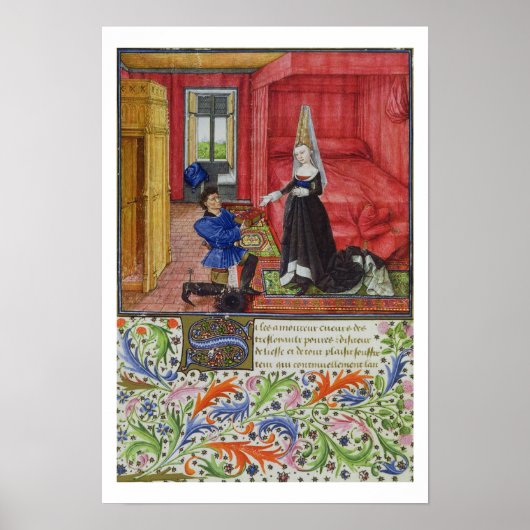 Poster Ms 2617 Le scribe dédicace La Teseida à un unk (Devant)