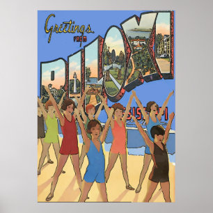 Poster MS Biloxi vintage