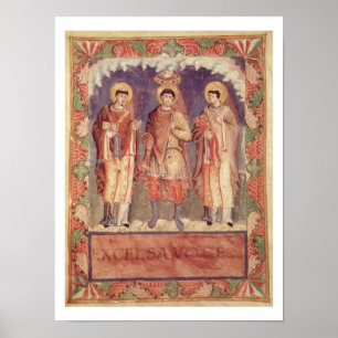 Poster Ms Lat 1141 fol.2v The Coronation of Charles II (8