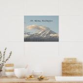Poster Mt. Adams Washington avec la photo Cloud (Cuisine)