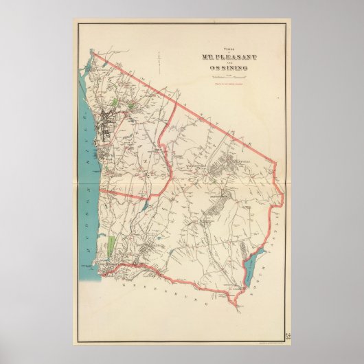 Poster Mt Agréable, Les villes d'Ossining (Devant)