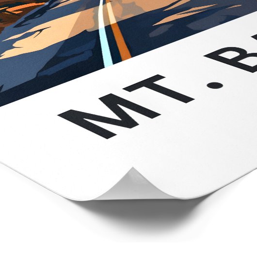 Poster Mt. Bachelor Oregon Imprimer (Coin)