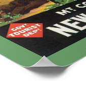 Poster Mt Cook Nouvelle-Zélande (frontière) (Coin)