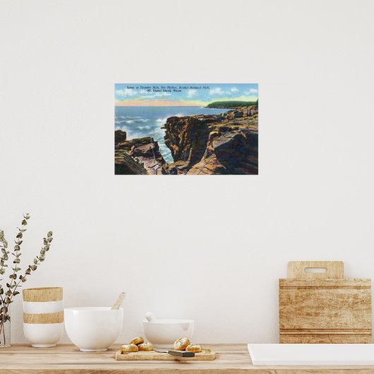 Poster Mt. Desert Island Vue de Thunder Hole (Cuisine)