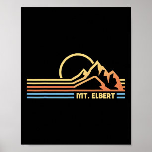 Poster Mt. Elbert Colorado Randonnée Randonneur Escalade