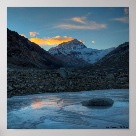 Poster Mt. Everest HDR, Mt. Everest, 8838m (Devant)