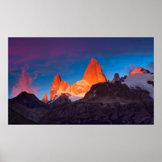 Poster Mt Fitz Roy à Sunrise (Devant)
