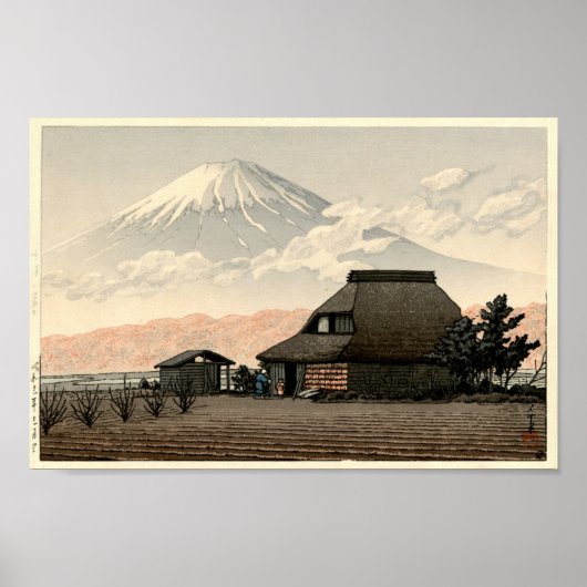 Poster Mt Fuji de Narusawa Hasui Kawase Imprimer (Devant)