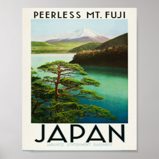 Poster Mt. Fuji sans peau. Japon