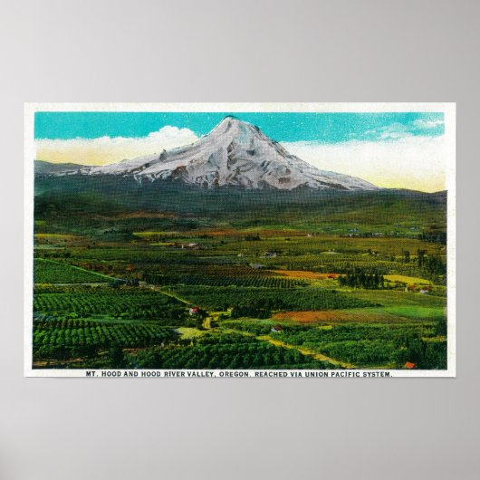 Poster Mt Hood de Hood River ValleyHood River, OU (Devant)