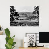 Poster Mt. Hood de la vallée de la rivière Hood Photo (Bureau à domicile)