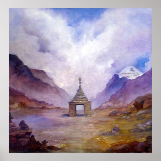 Poster Mt Kailash Stupa Tibet par Lynda Vugler (Devant)